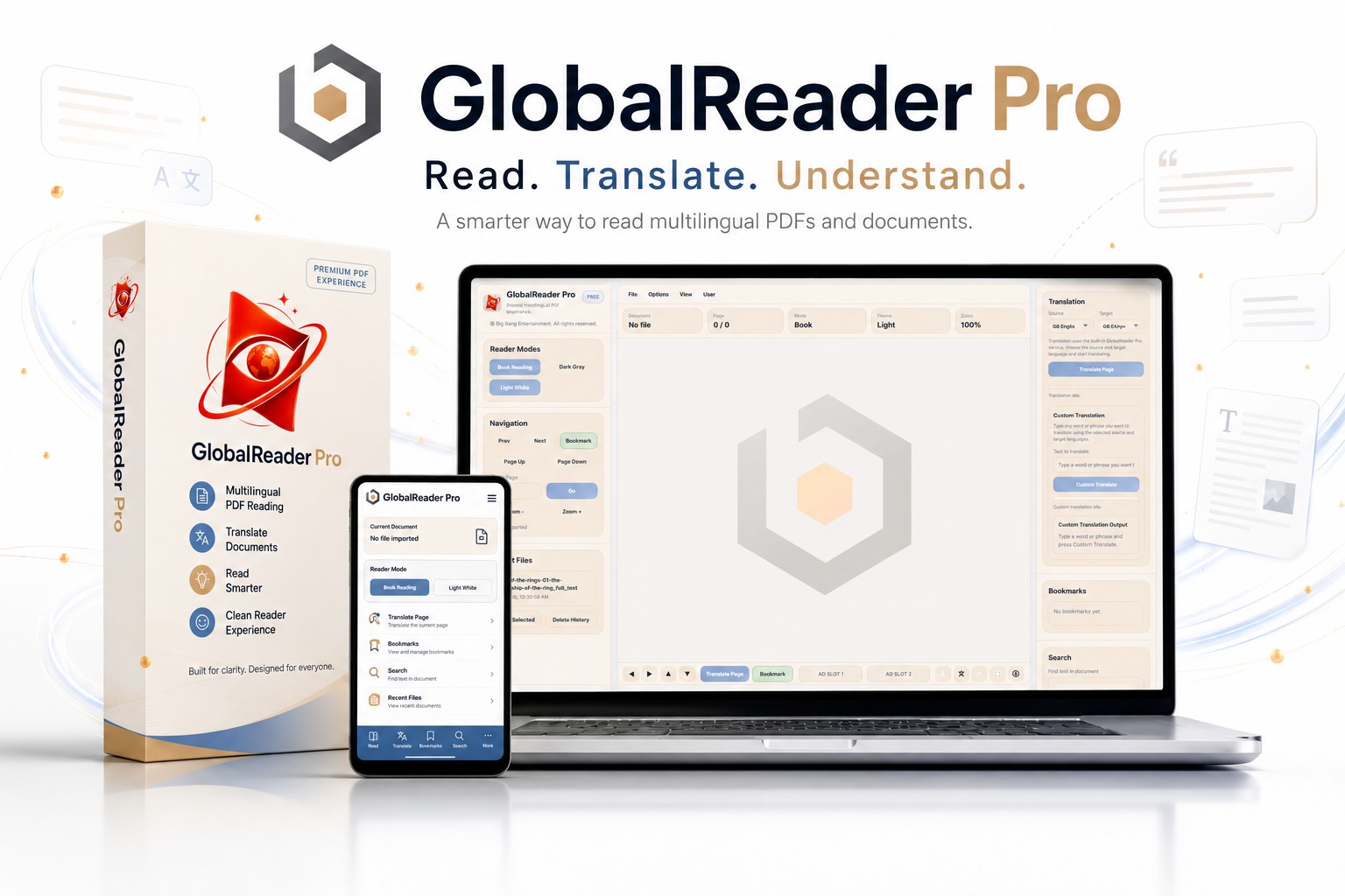 GlobalReader Pro product preview